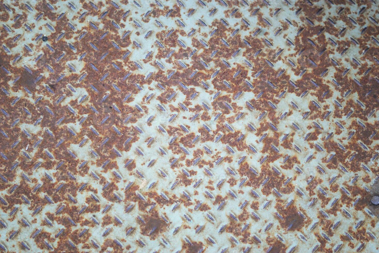 Rusty metal floor, weathered metal panel, grungy abstract background photo