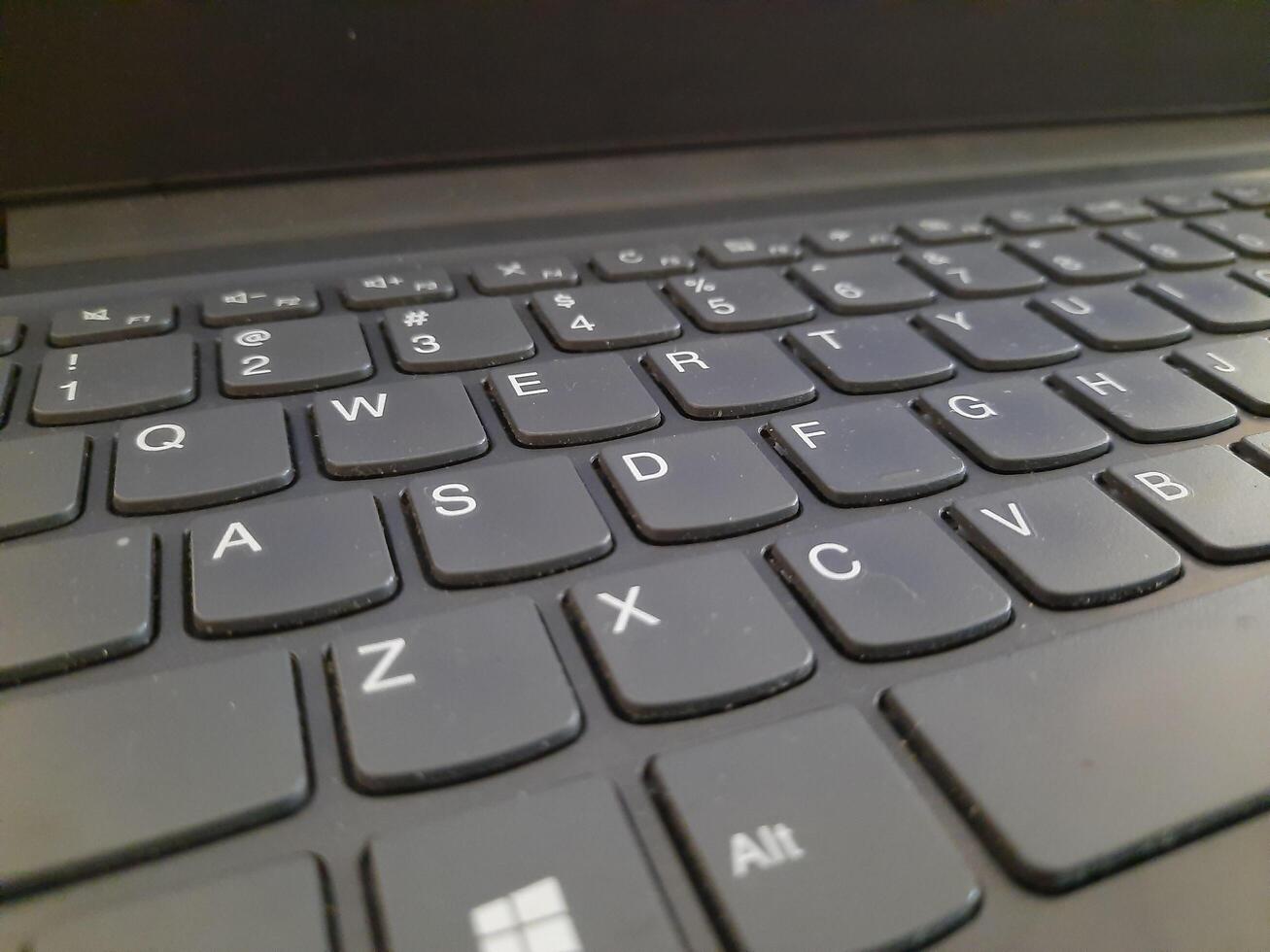 close up of a laptop keyboard photo