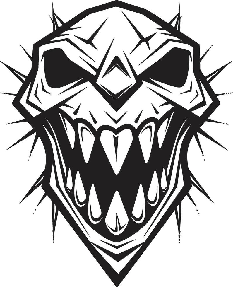 Ghastly Gape Sinister Jaw Infernal Maw Black Sinister Snarl vector
