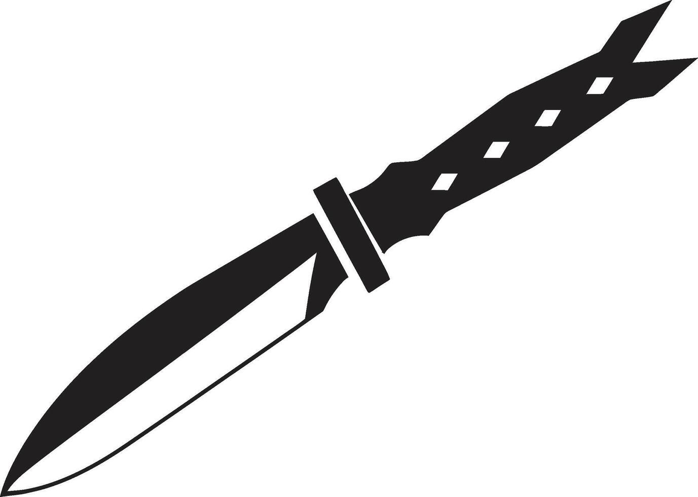 Chic Covert Cutter Contemporary Black Knife Graphic Noir Nightfall Stylish Abstract Blade Graphic vector