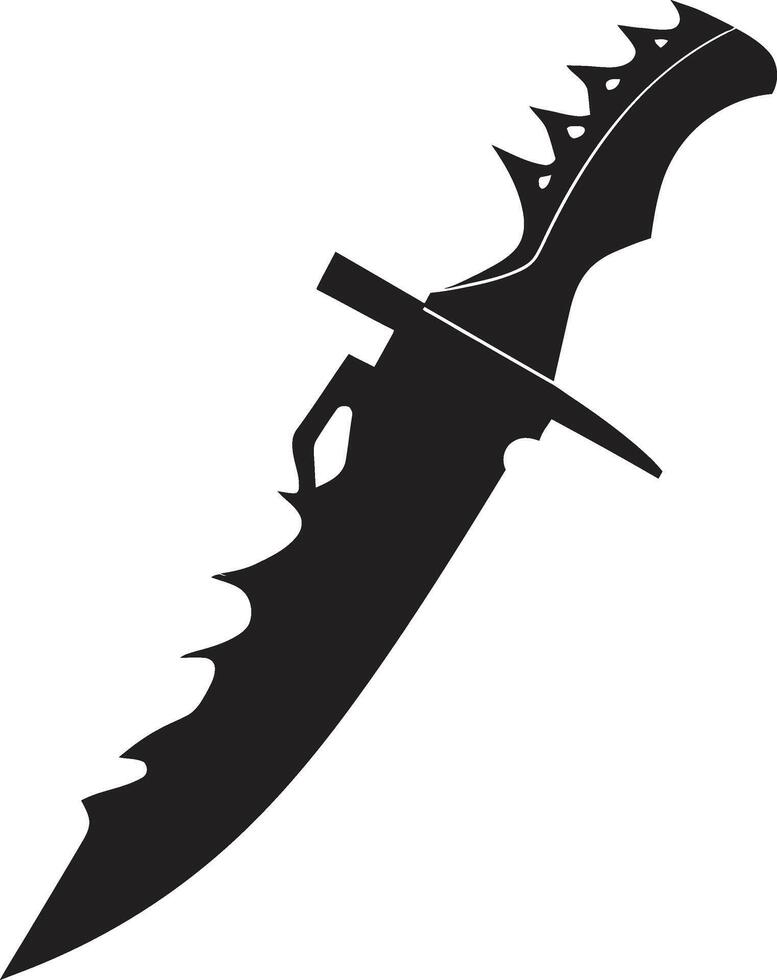 Shadow Shiv Elegant Black Combat Knife Ink Incognito Modern Knife Design vector