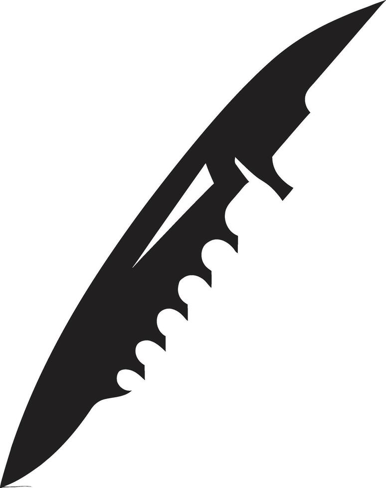 Ink Incognito Modern Combat Knife Symbol Silent Sentinel Chic Black Knife vector