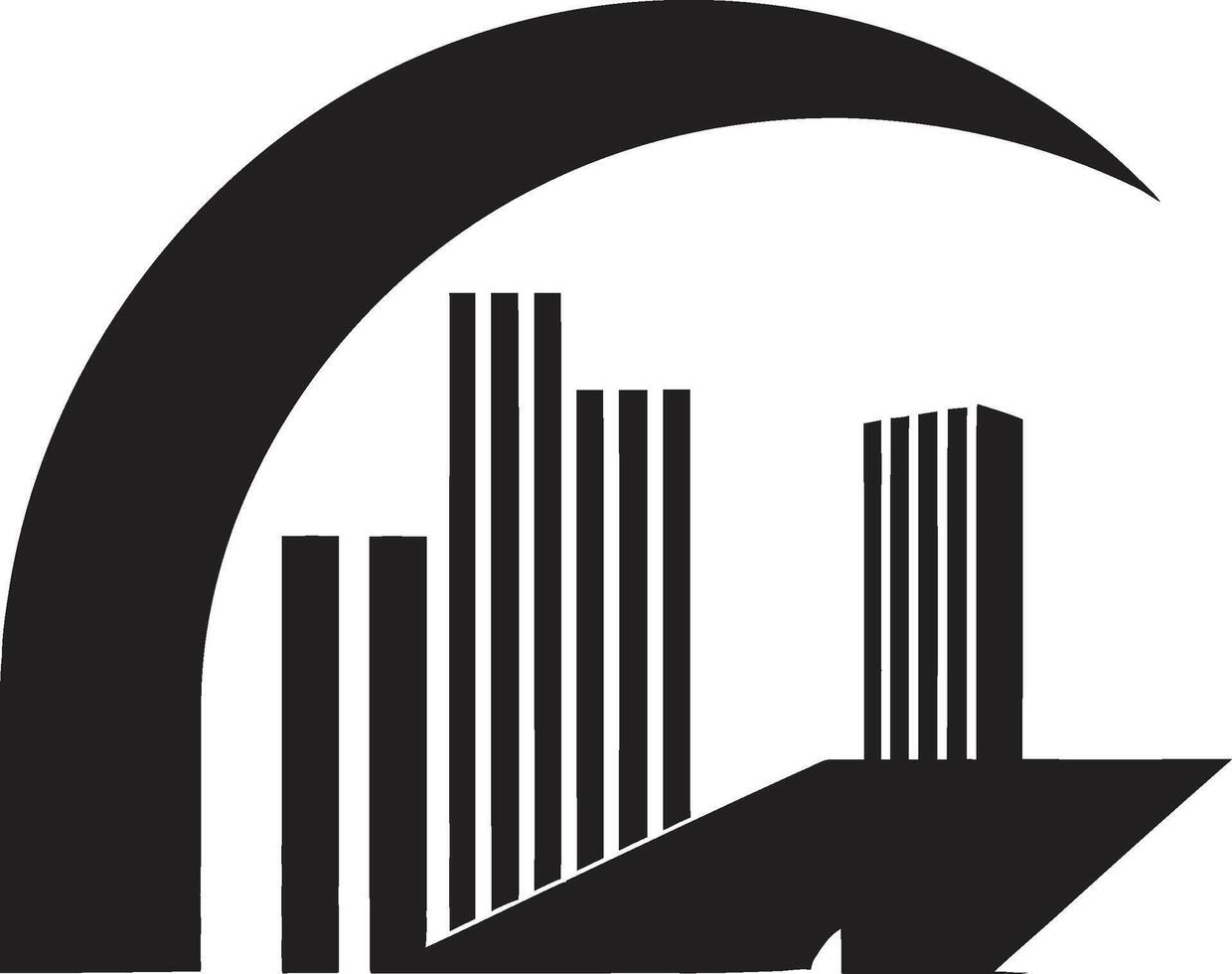 Ink Illuminations Contemporary Architecture Design Midnight Monuments Chic Black Building Illustration vector