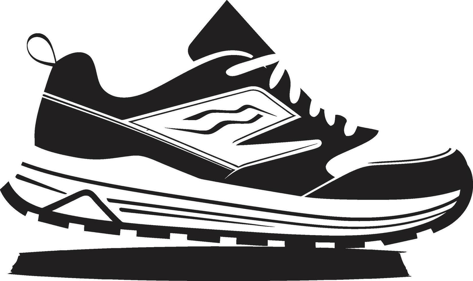 Ink Innovator Contemporary Sports Shoe Shadow Speedster Chic Black Shoe Graphic vector
