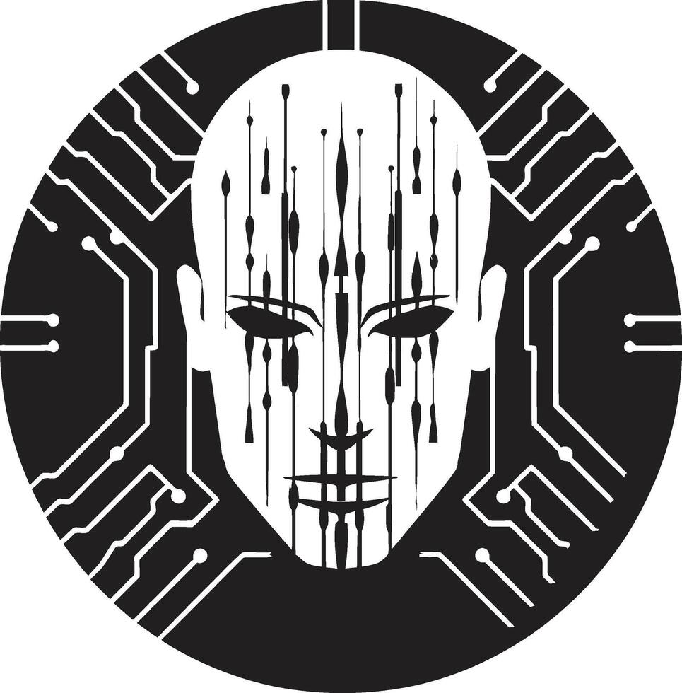 Binary Burglar Stealthy Thief Graphic Techno Trickster Digital Cyber Thief Icon vector