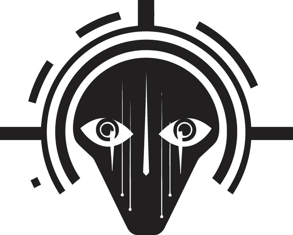 Rogue Coder Black Cyber Thief Icon Malware Marauder Sinister Thief Symbol vector