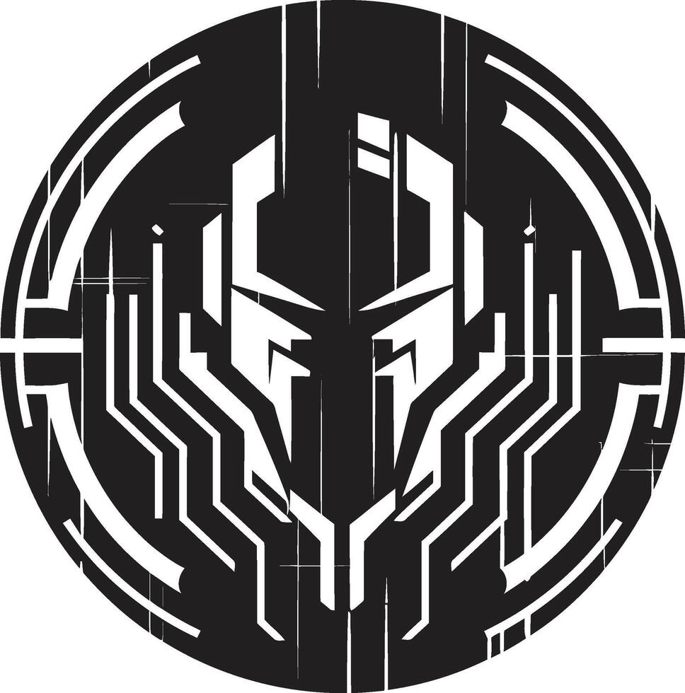 Ghostly Grafter Black Cyber Thief Icon Malicious Malware Sinister Thief Design vector
