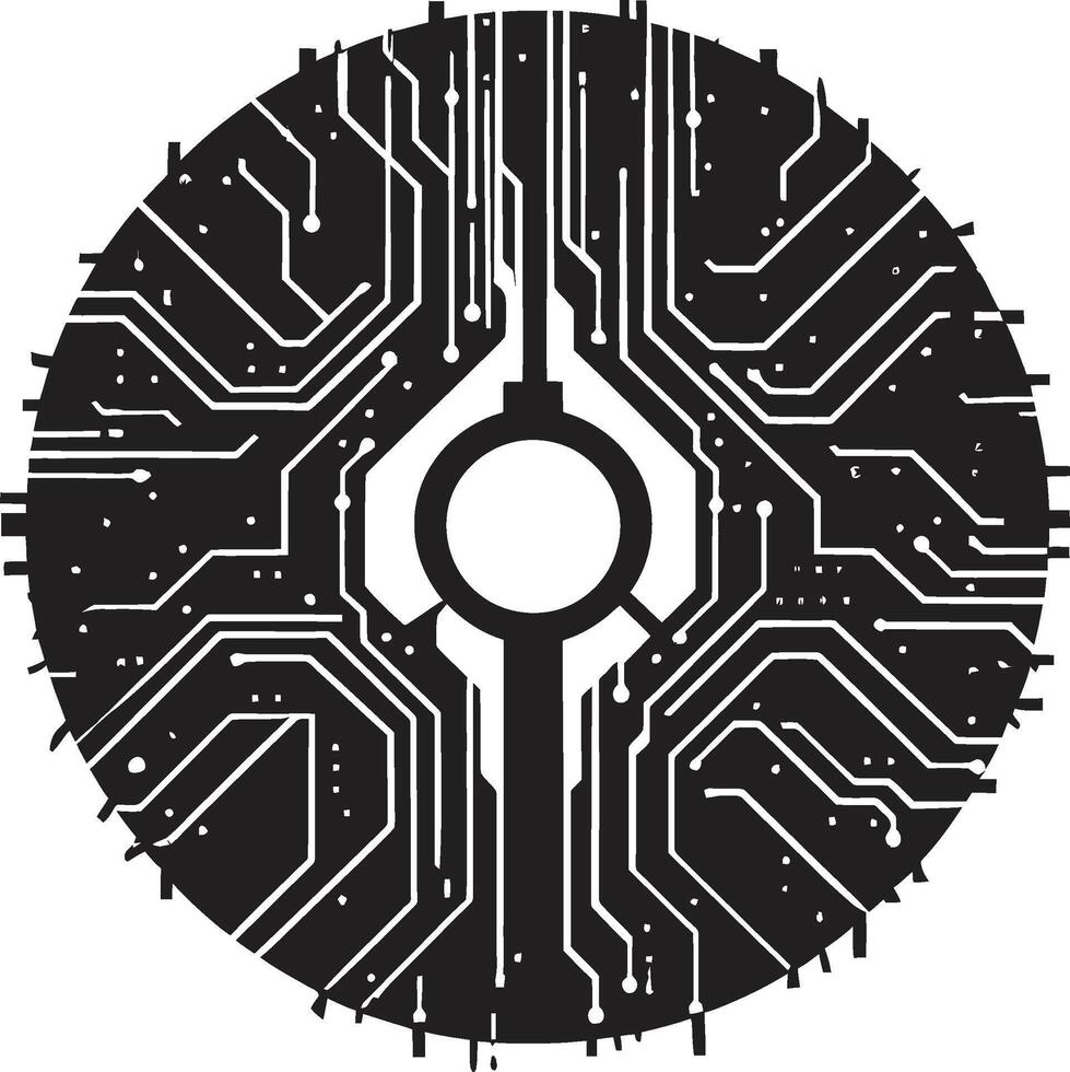 Digital Deceiver Sinister Cyber Thief Symbol Binary Burglar Stealthy Thief Graphic vector