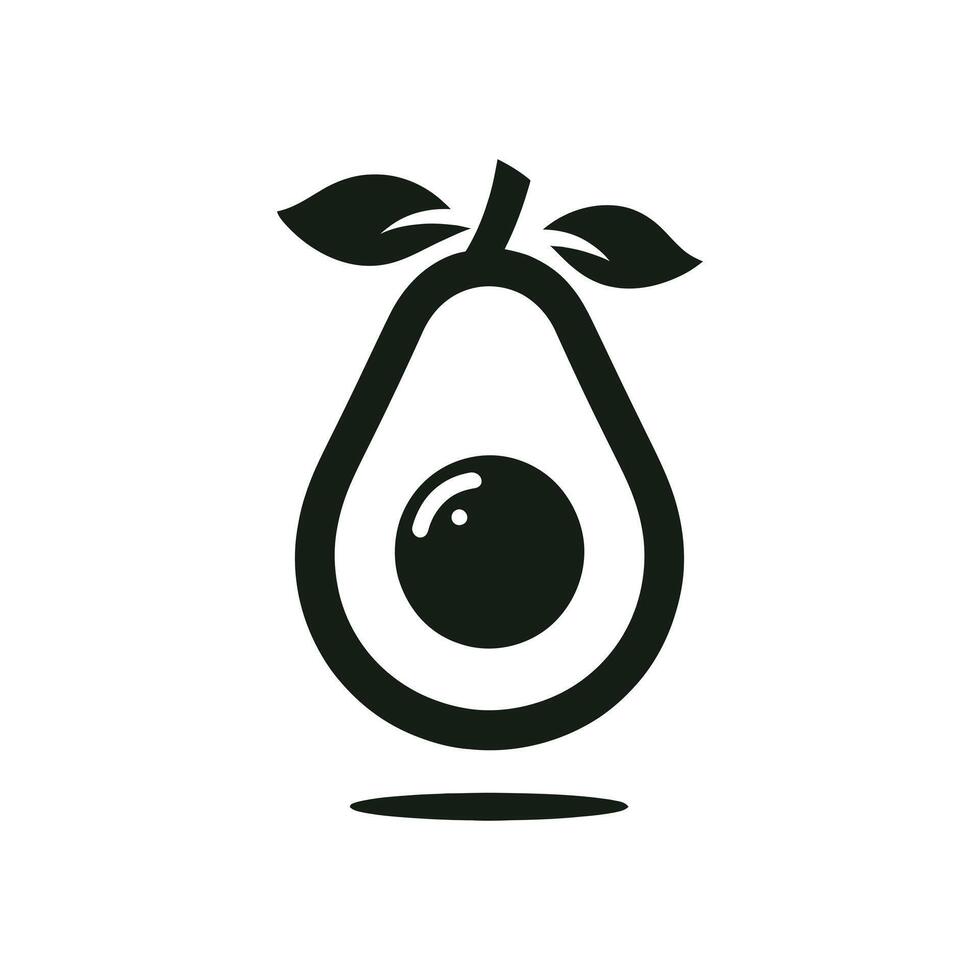 Simple Avocado Graphic - Great for Organic Food and Healthy Living Content vector