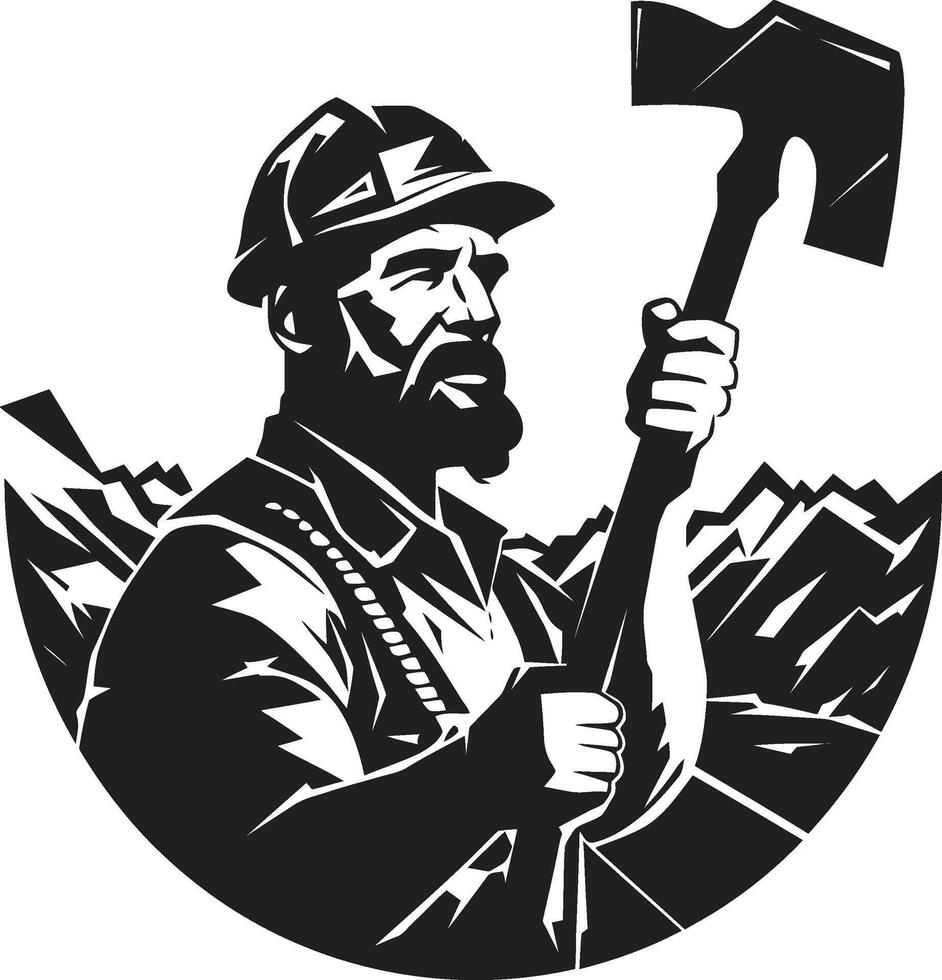 Excavation Experts Specialists in Earth Extraction Mineral Miners Extractors of Subsurface Gems vector