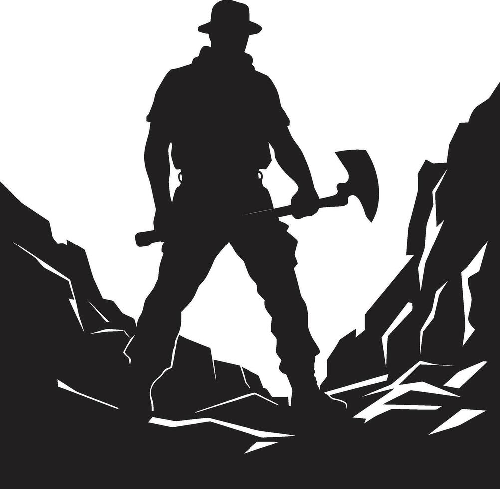 Mineral Miners Extractors of Subsurface Gems Shaft Sheriffs Enforcers of Mine Regulations vector