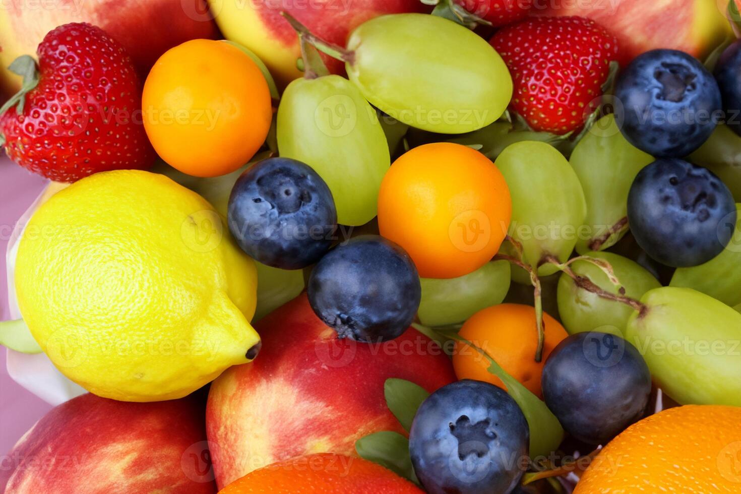 Beautiful Tropical Fruits Background A Luscious Display of Nature's Bounty, Featuring an Abundance of Colorful and Exotic Fruits Against a Vibrant and Refreshing Backdrop photo