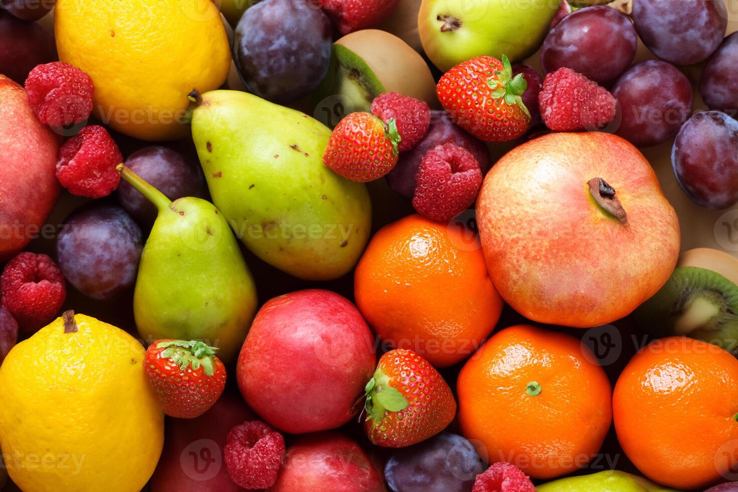 Beautiful Tropical Fruits Background A Luscious Display of Nature's Bounty, Featuring an Abundance of Colorful and Exotic Fruits Against a Vibrant and Refreshing Backdrop photo
