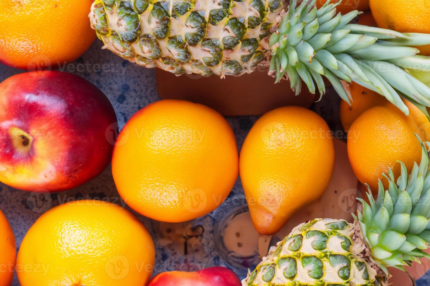 Beautiful Tropical Fruits Background A Luscious Display of Nature's Bounty, Featuring an Abundance of Colorful and Exotic Fruits Against a Vibrant and Refreshing Backdrop photo