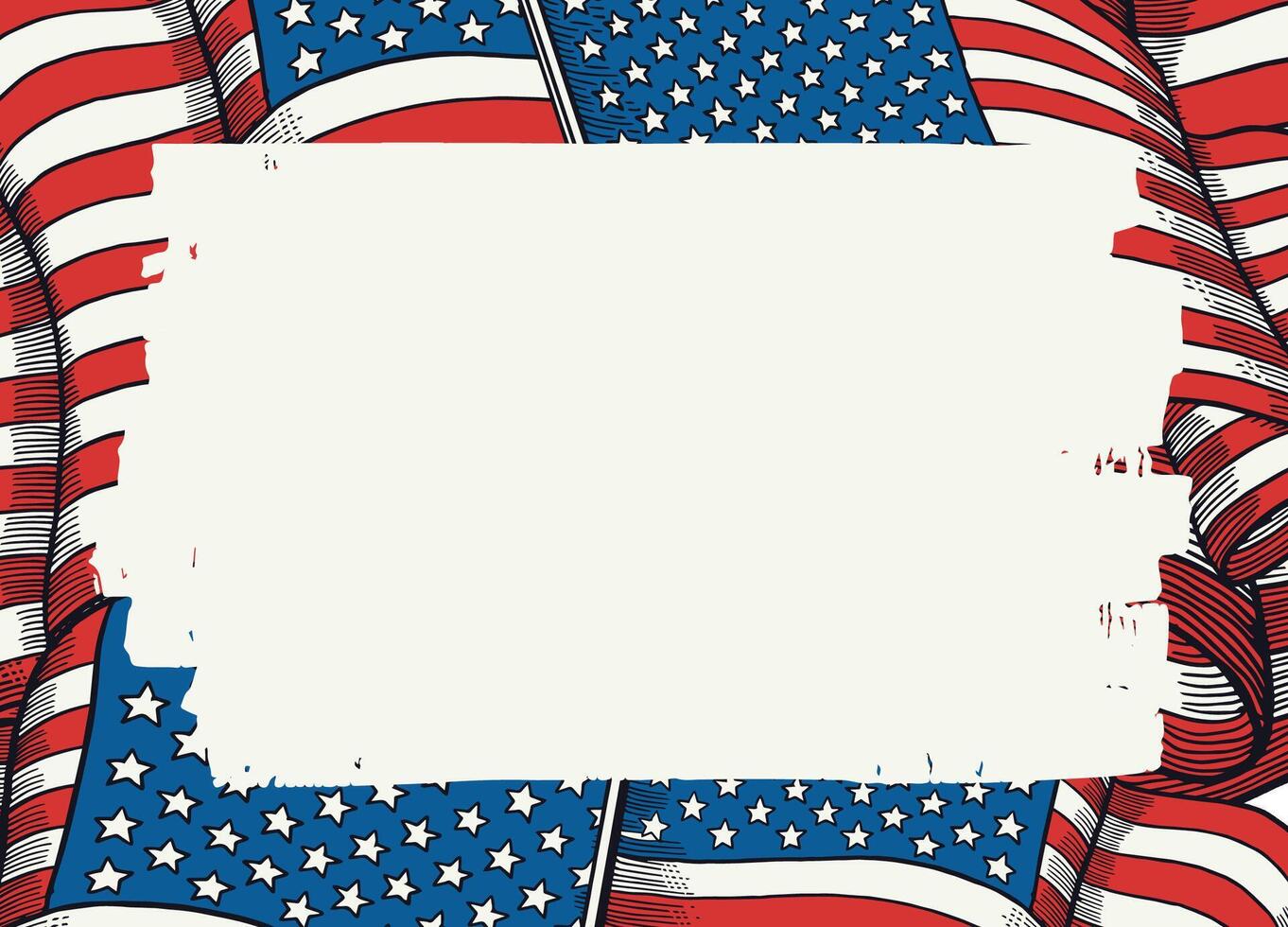 USA Background for National Celebration Design vector
