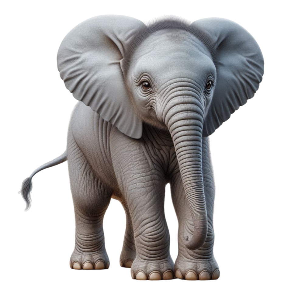 Generated Ai a baby elephant png