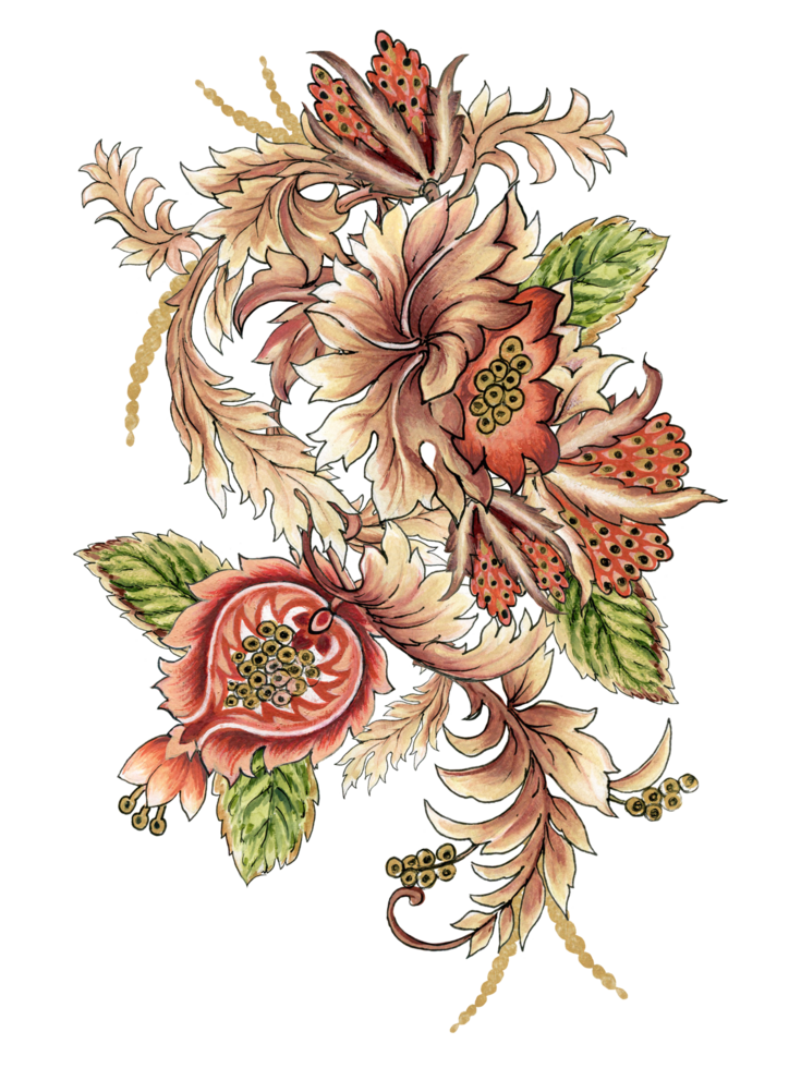 Abstract shapes pattern carpet baroque Paisley ornament demask jacobean rococo png