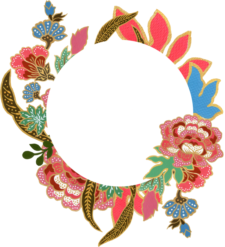 Wreath frame card greetings flower botanical traditional festive culture flower indian png