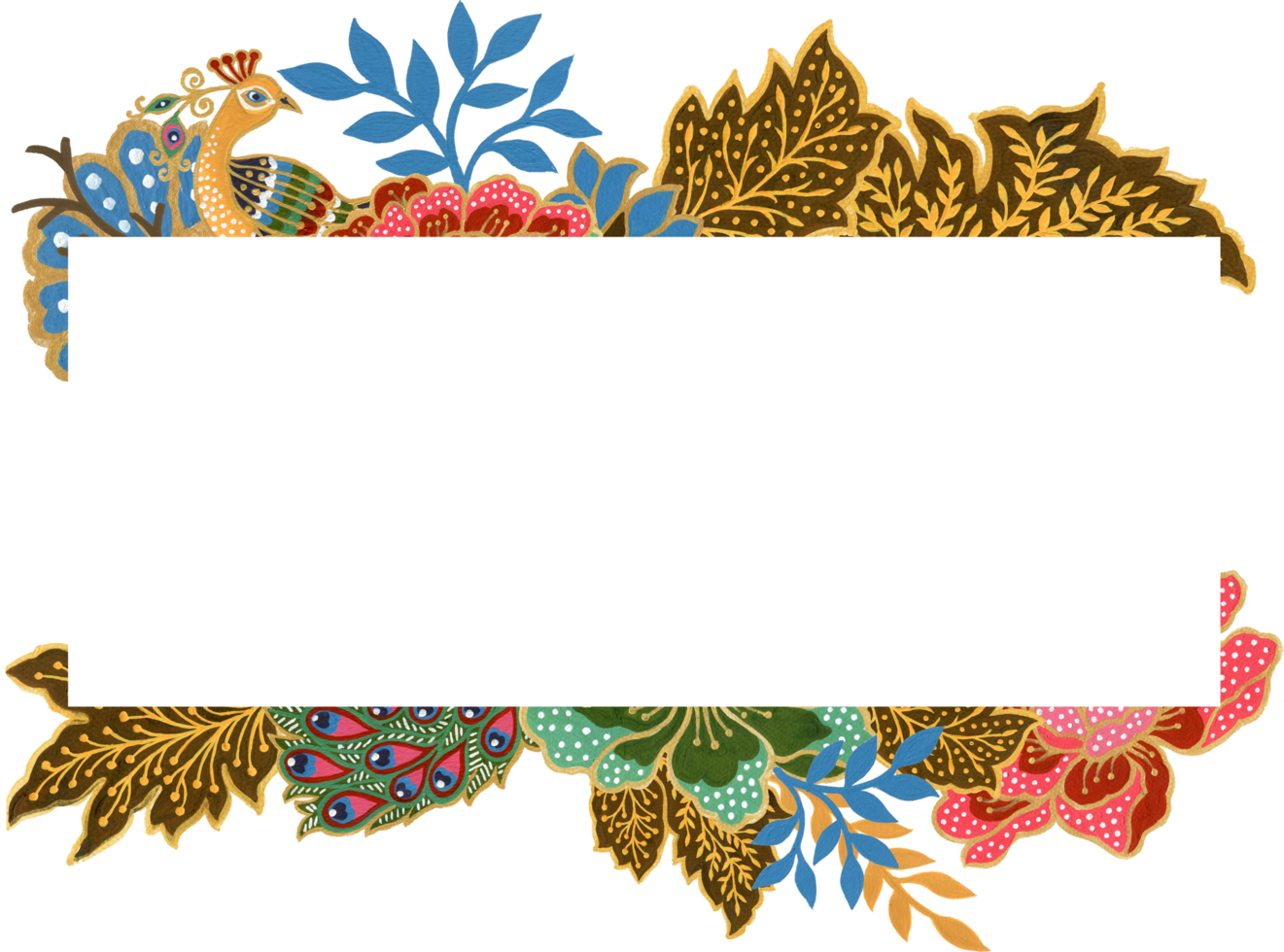 Wreath frame card greetings peacock bird flower botanical traditional festive culture flower indian png