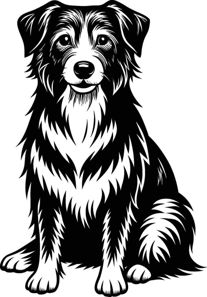 border collie puppy illustration isolated on white background eps 10 vector