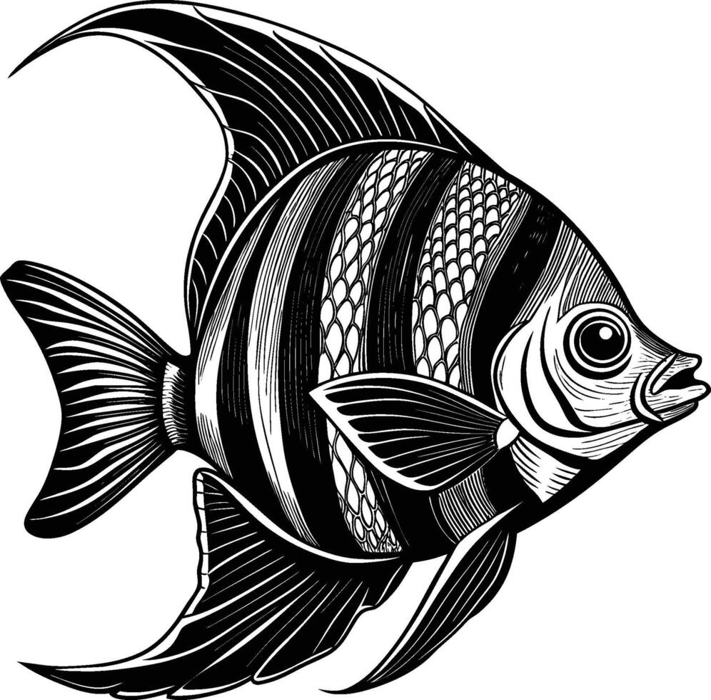 illustration of fish isolated on white background eps 10 vector