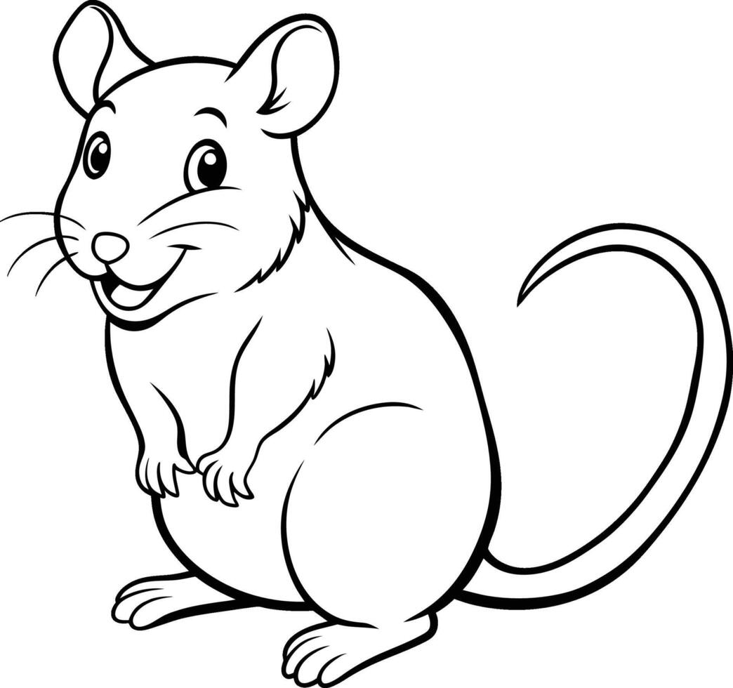 rat illustration isolated on white background eps 10 vector