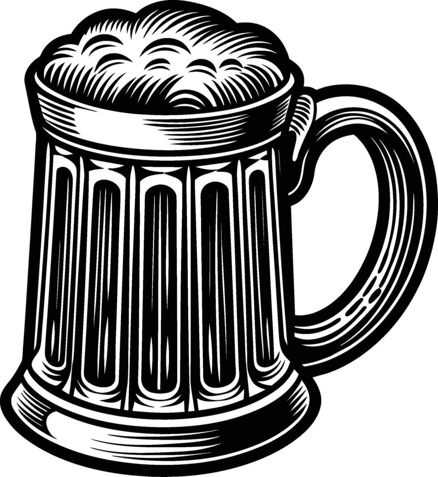 mug of beer isolated on white background eps 10 vector