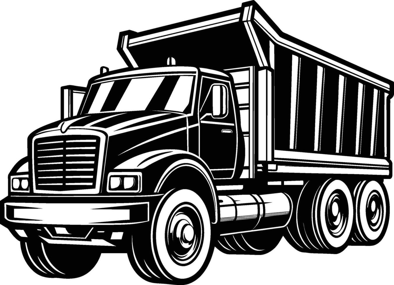 truck isolated on white background vector