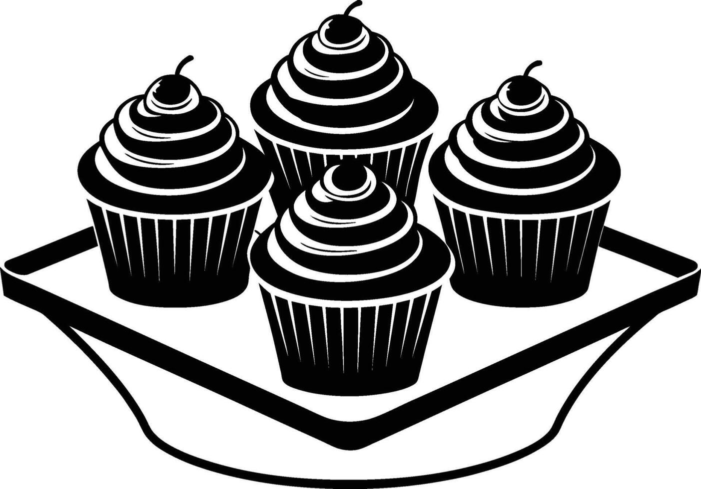cupcake illustration eps 10 vector