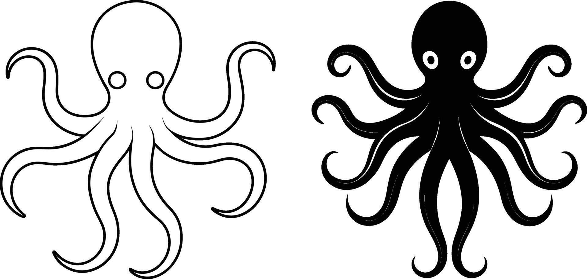 illustration of an octopus vector