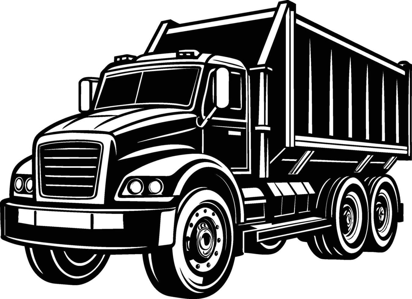 truck isolated on white background vector