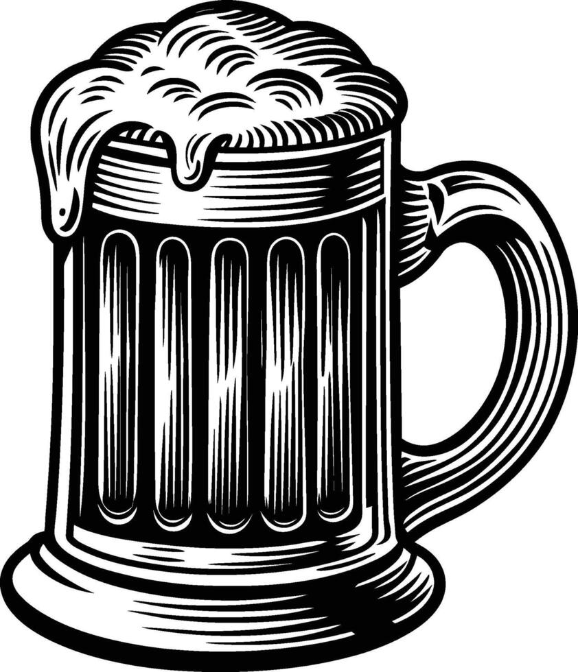 mug of beer isolated on white background eps 10 vector