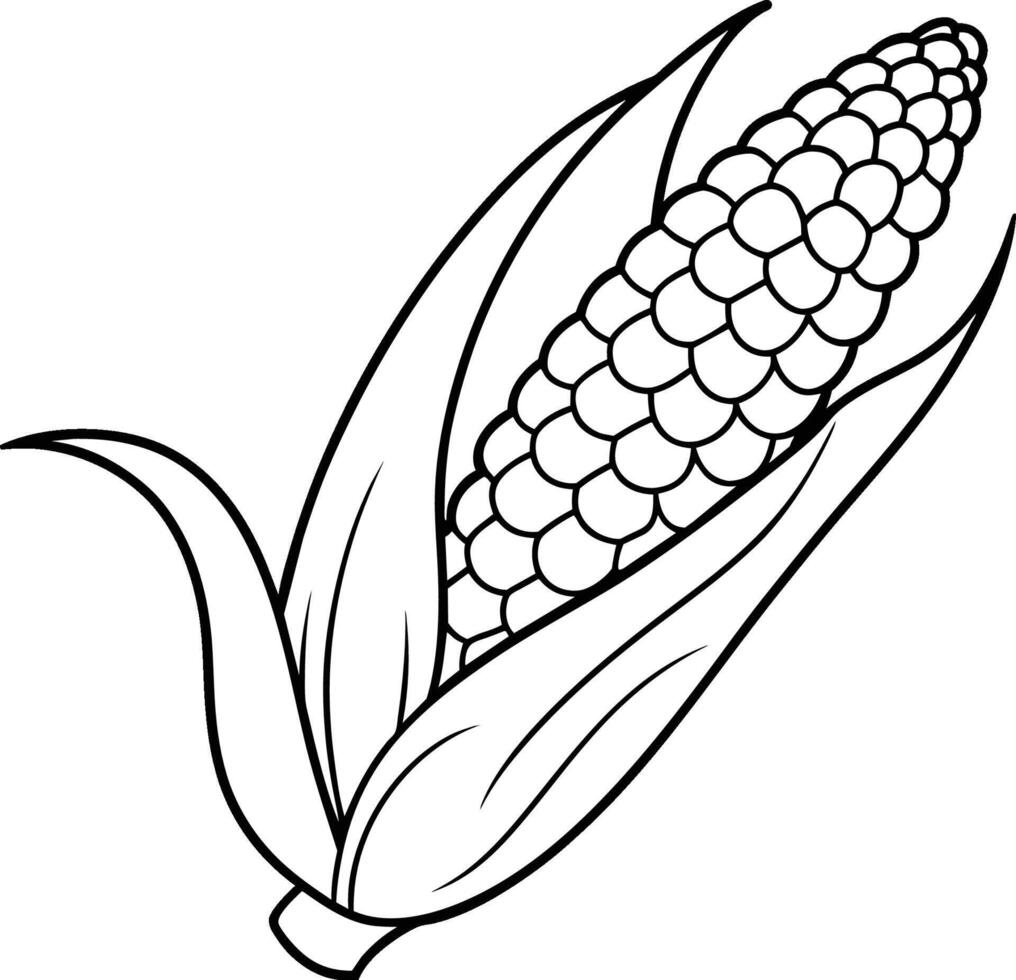 corn illustration isolated on white background eps 10 vector