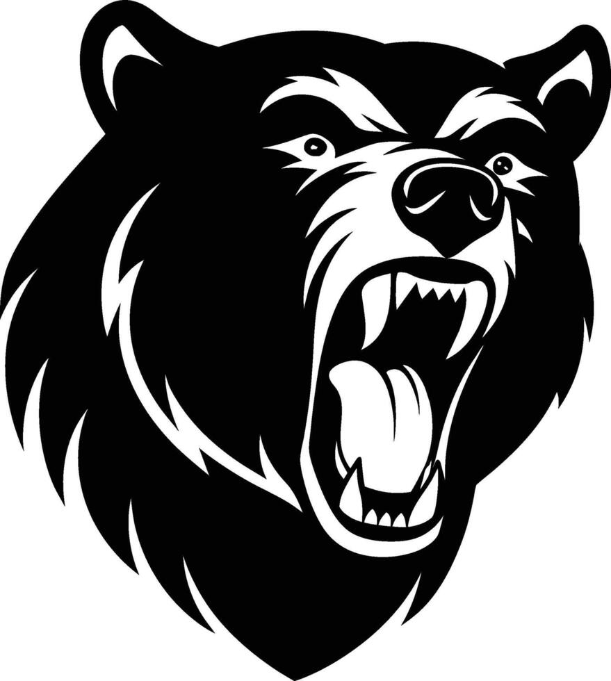 head of a bear illustration isolated on white background eps 10 vector