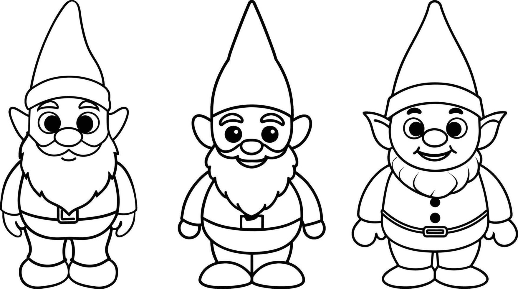 Beautiful Cute Cartoon gnome on White Background vector