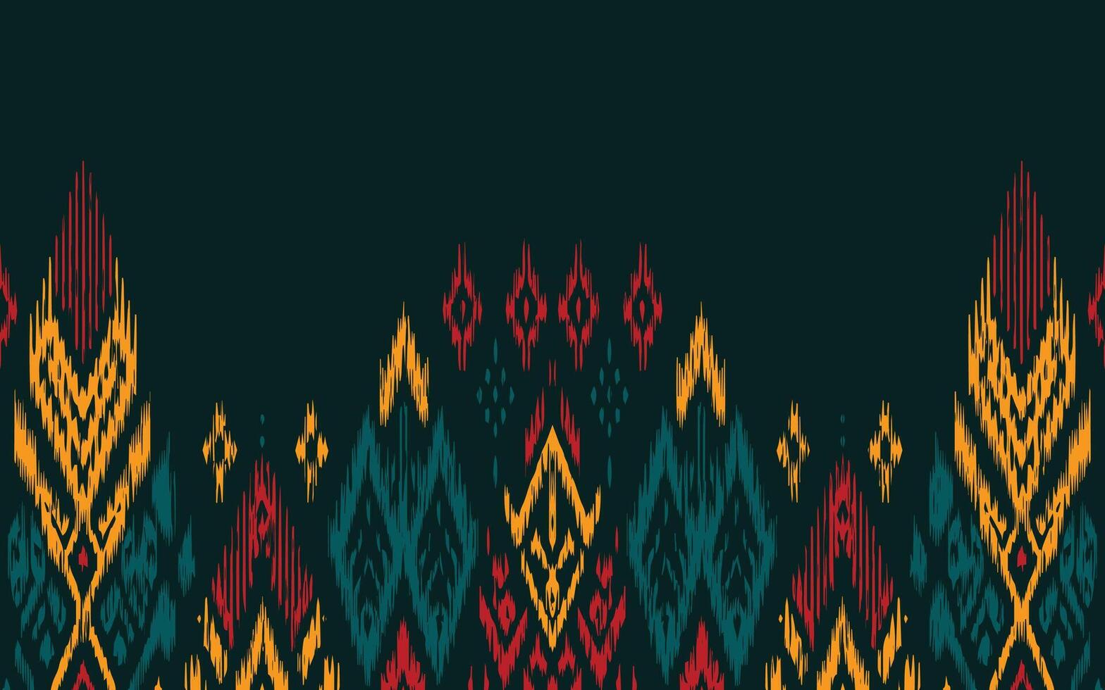 Ethnic abstract ikat art. Seamless pattern in tribal, folk embroidery, and Mexican style. Aztec geometric art ornament print.Design vector