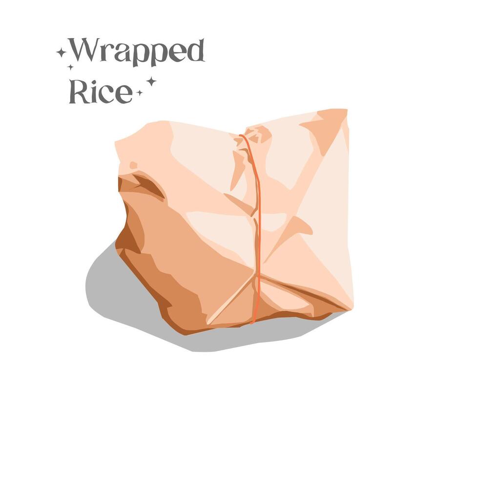 Illustration of packaged rice isolates on white background vector