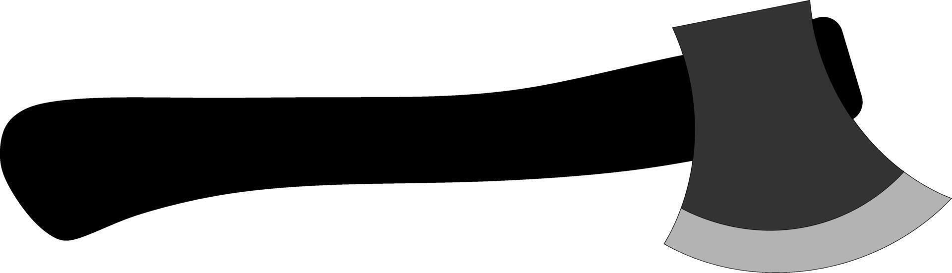 illustration and clip art of an axe isolated on white. vector