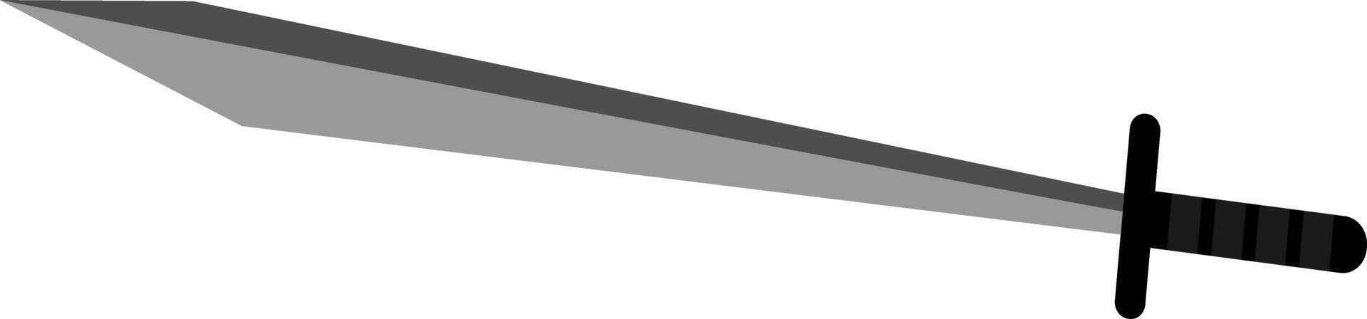 illustration and clip art of a sword isolated on white. vector