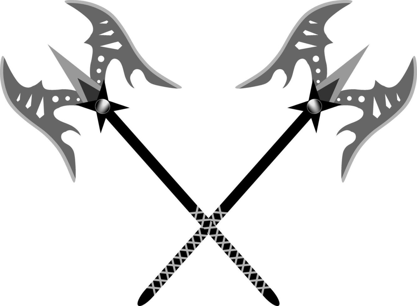 illustration and clip art of a sword isolated on white. vector