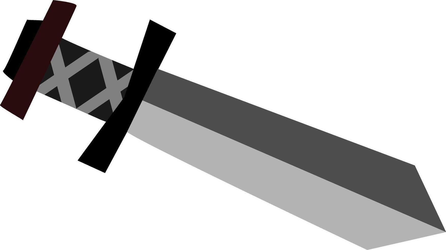illustration and clip art of a sword isolated on white. vector