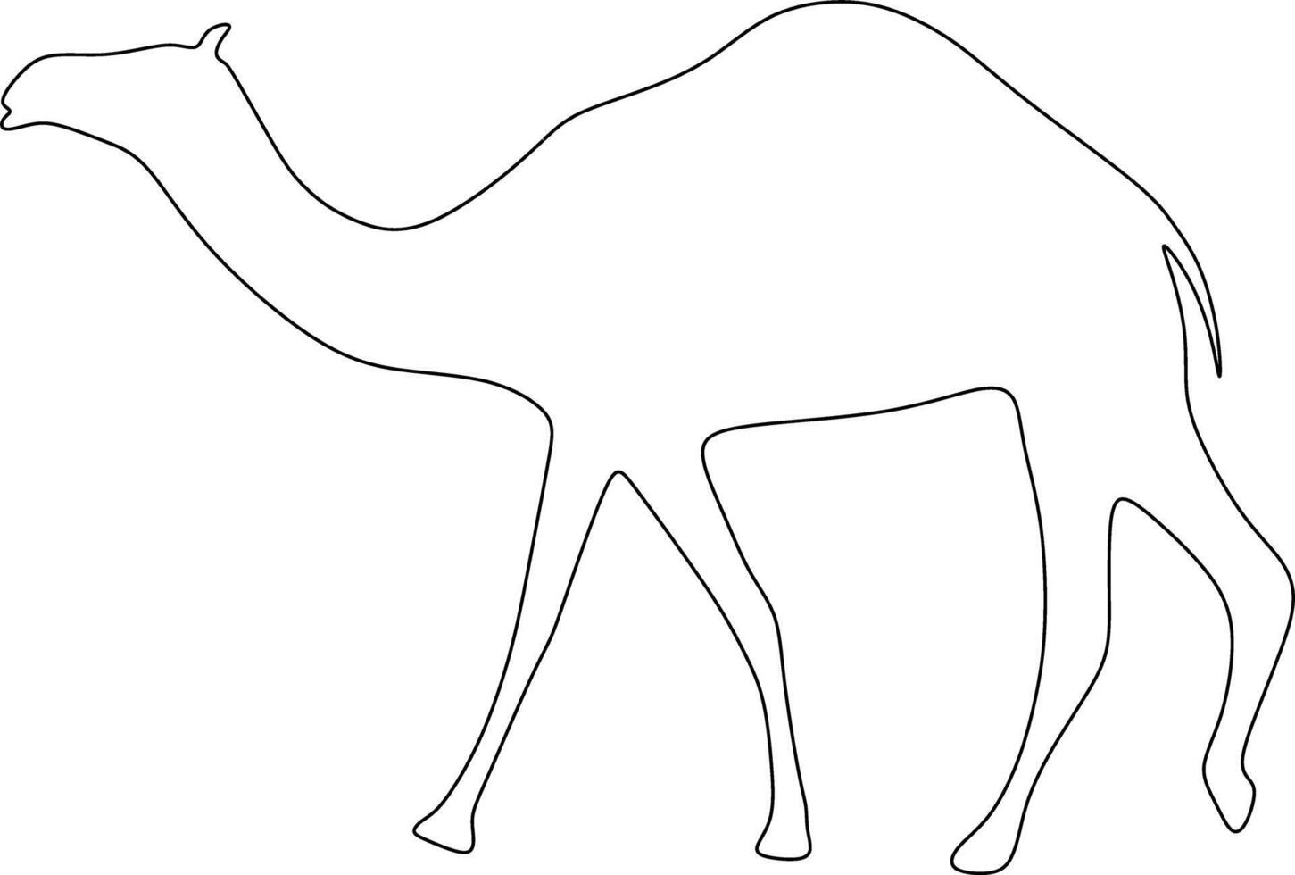 The illustrations and clipart. an outline sketch of goat vector