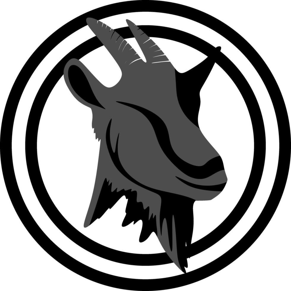The illustrations and clipart. silhouette of goat vector