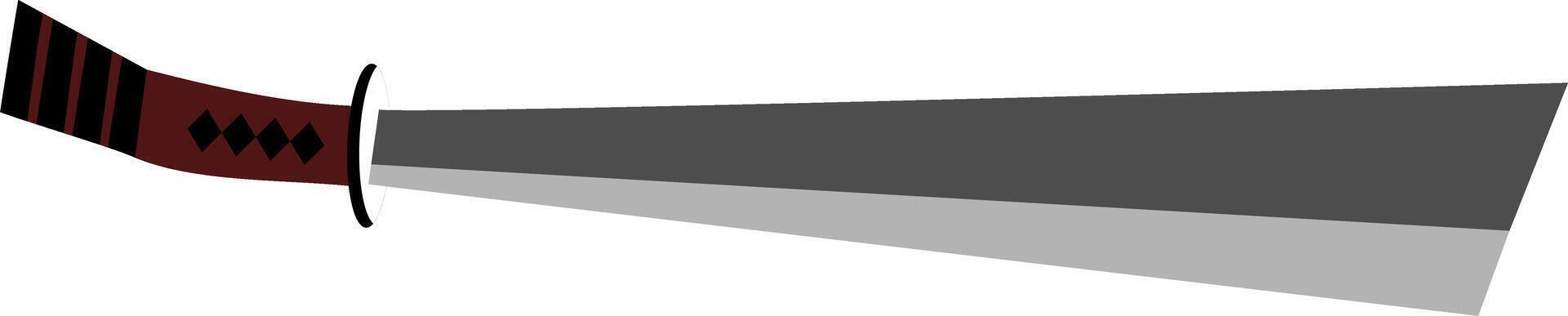 illustration and clip art of a sword isolated on white. vector