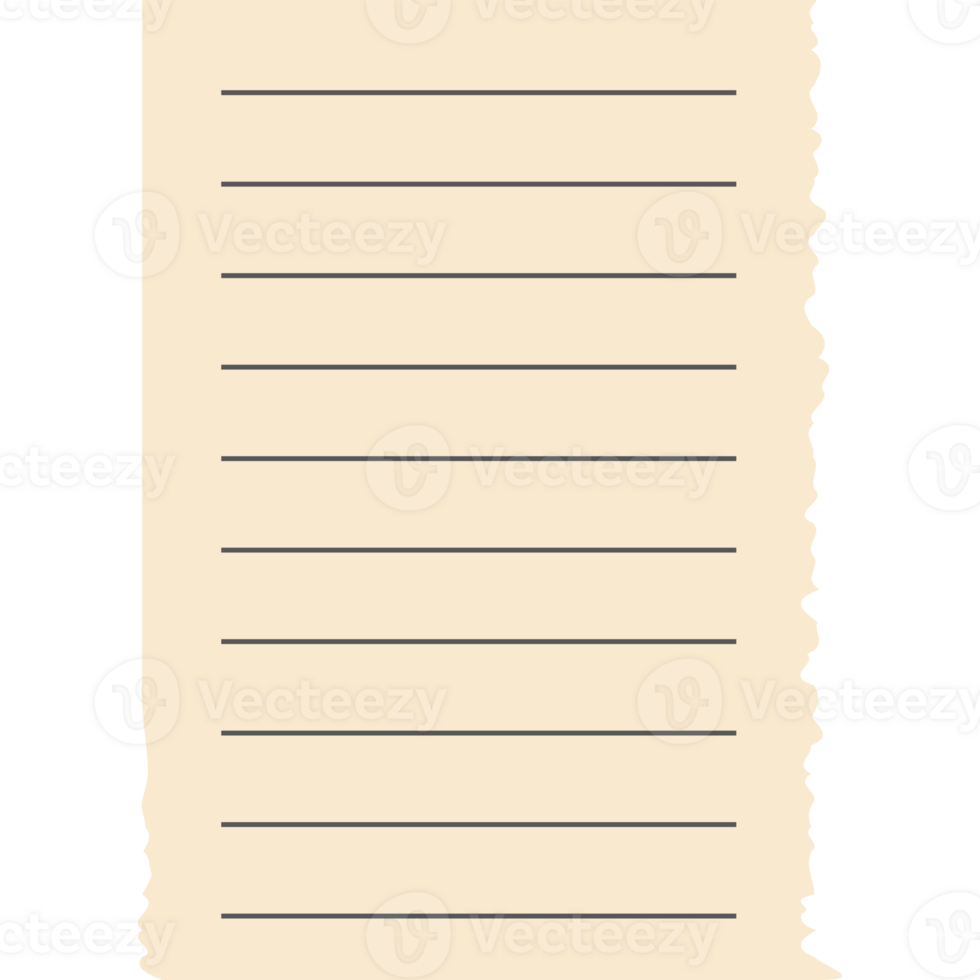 Striped paper page png