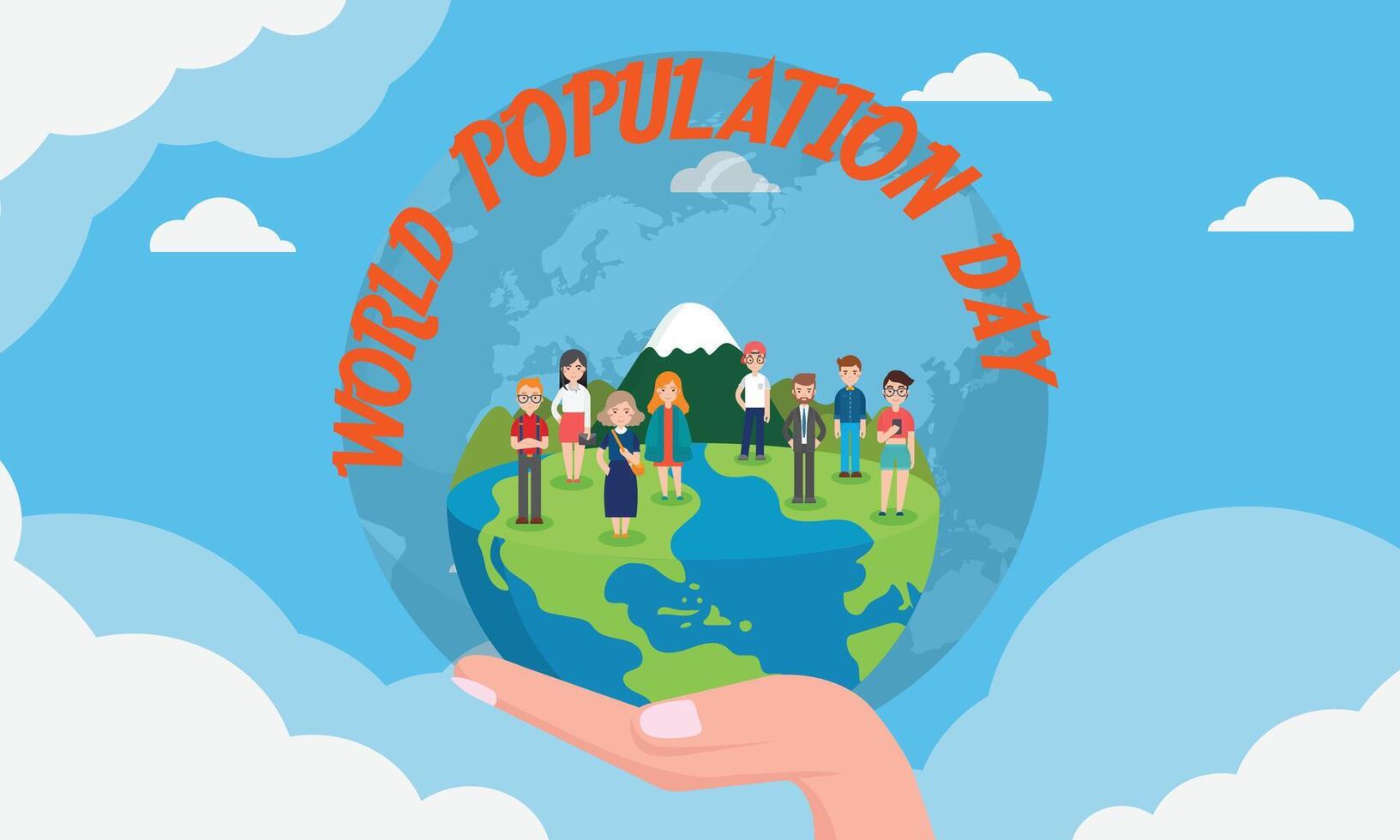 World Population day vector