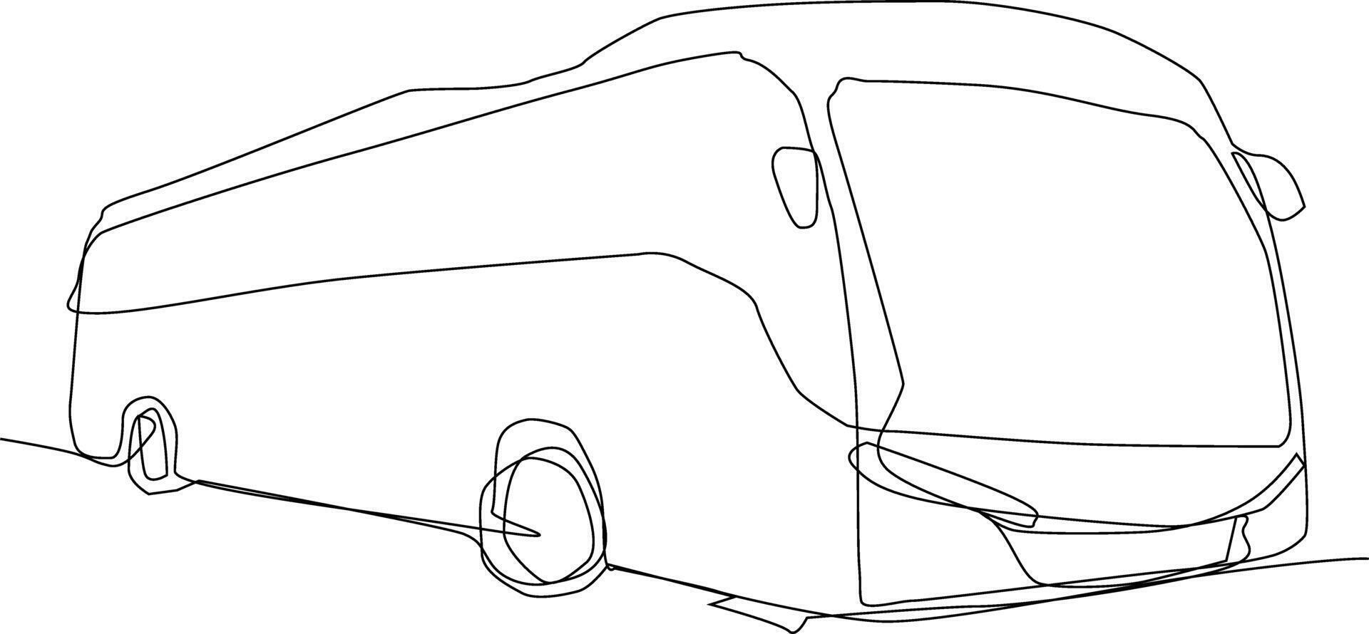 car isolated on white. one line art. one continues hand-drawn car sketch of a pencil vector