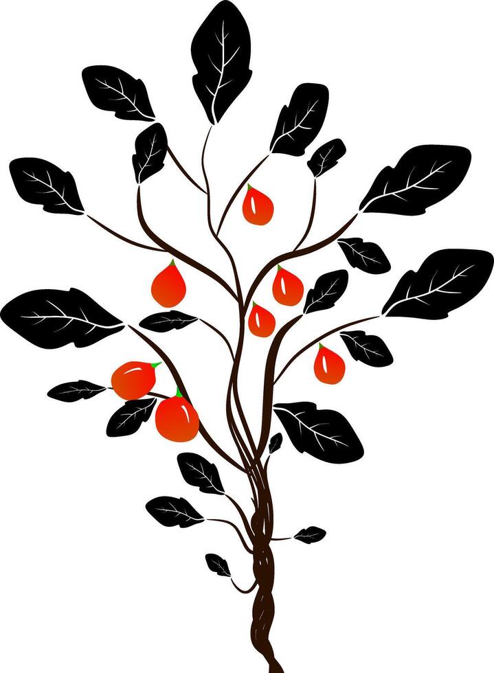 The illustrations and clipart. Cartoon image of a tree. tree icon. vector
