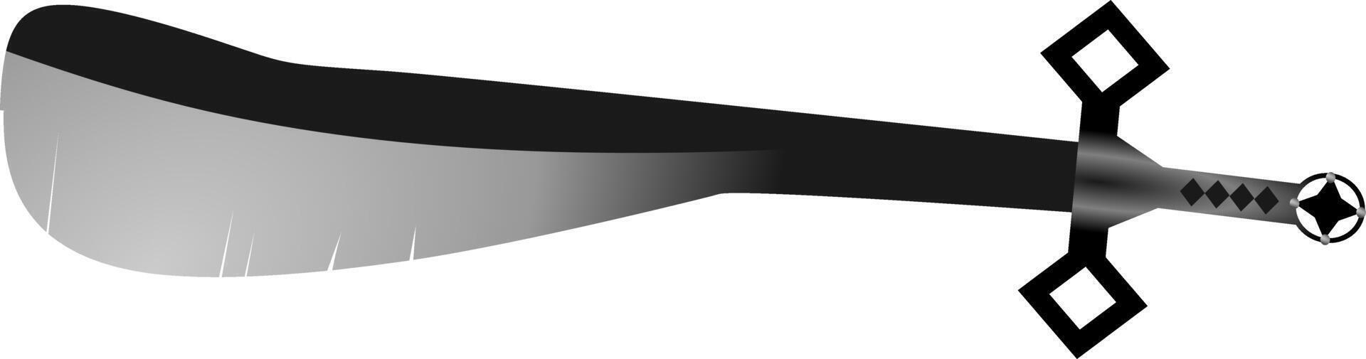 illustration and clip art of a sword isolated on white. vector