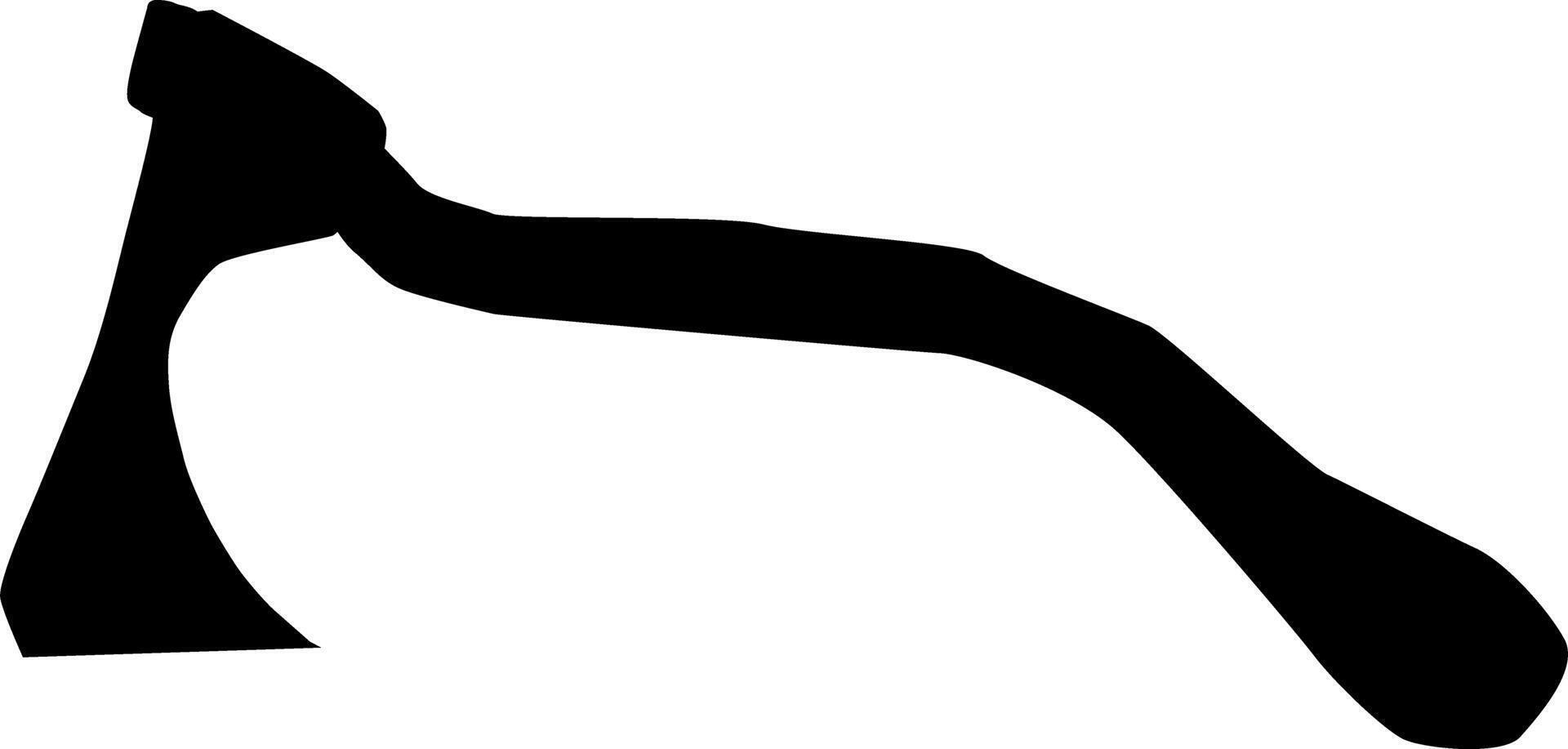 illustration and clip art of an axe isolated on white. vector
